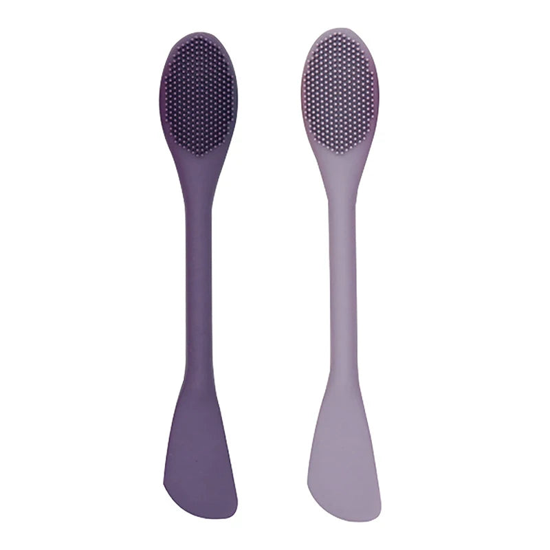 Double Head Silicone Facial Mask Brush Facial Massage Cleaning Brush