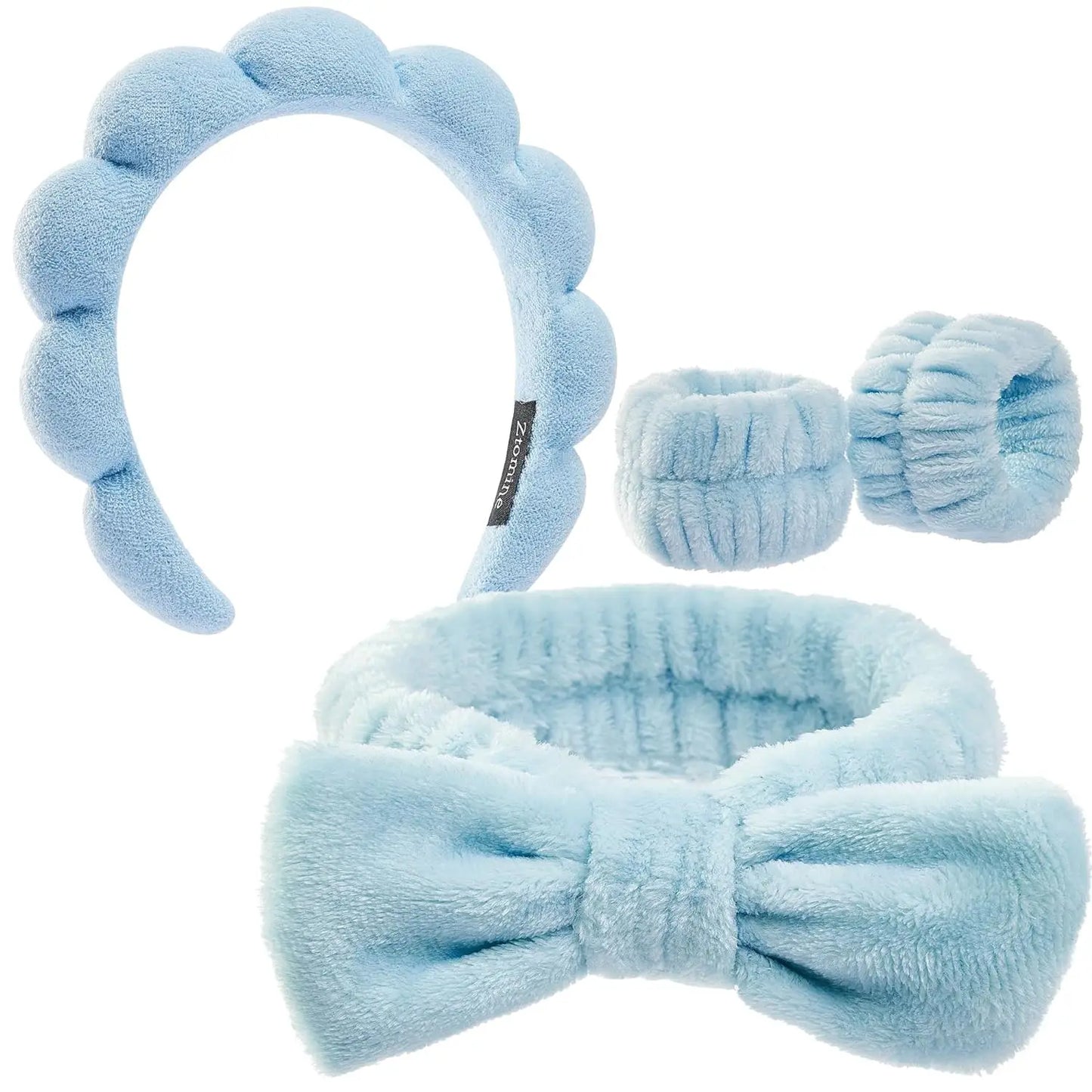 Spa Headband and Wristband Set for Women Set