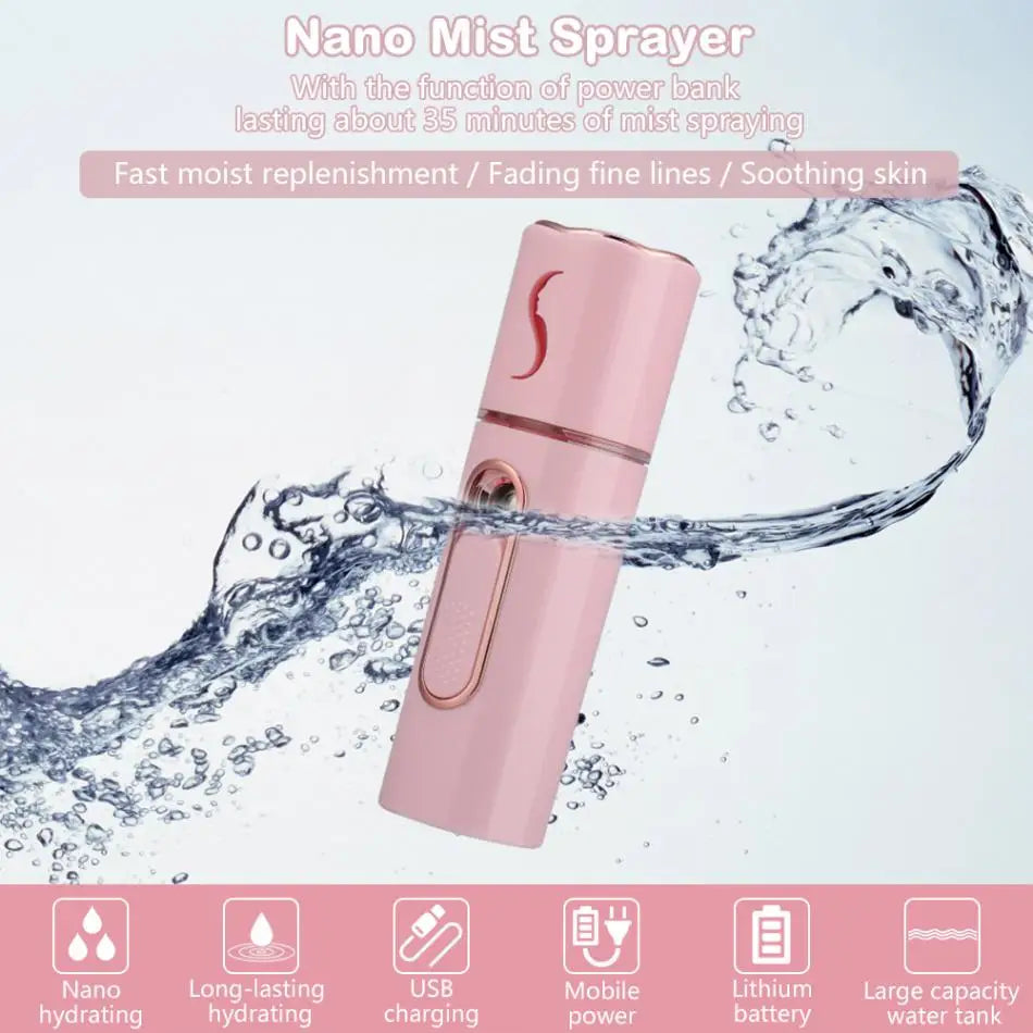 Humidification of cold spray face steamer