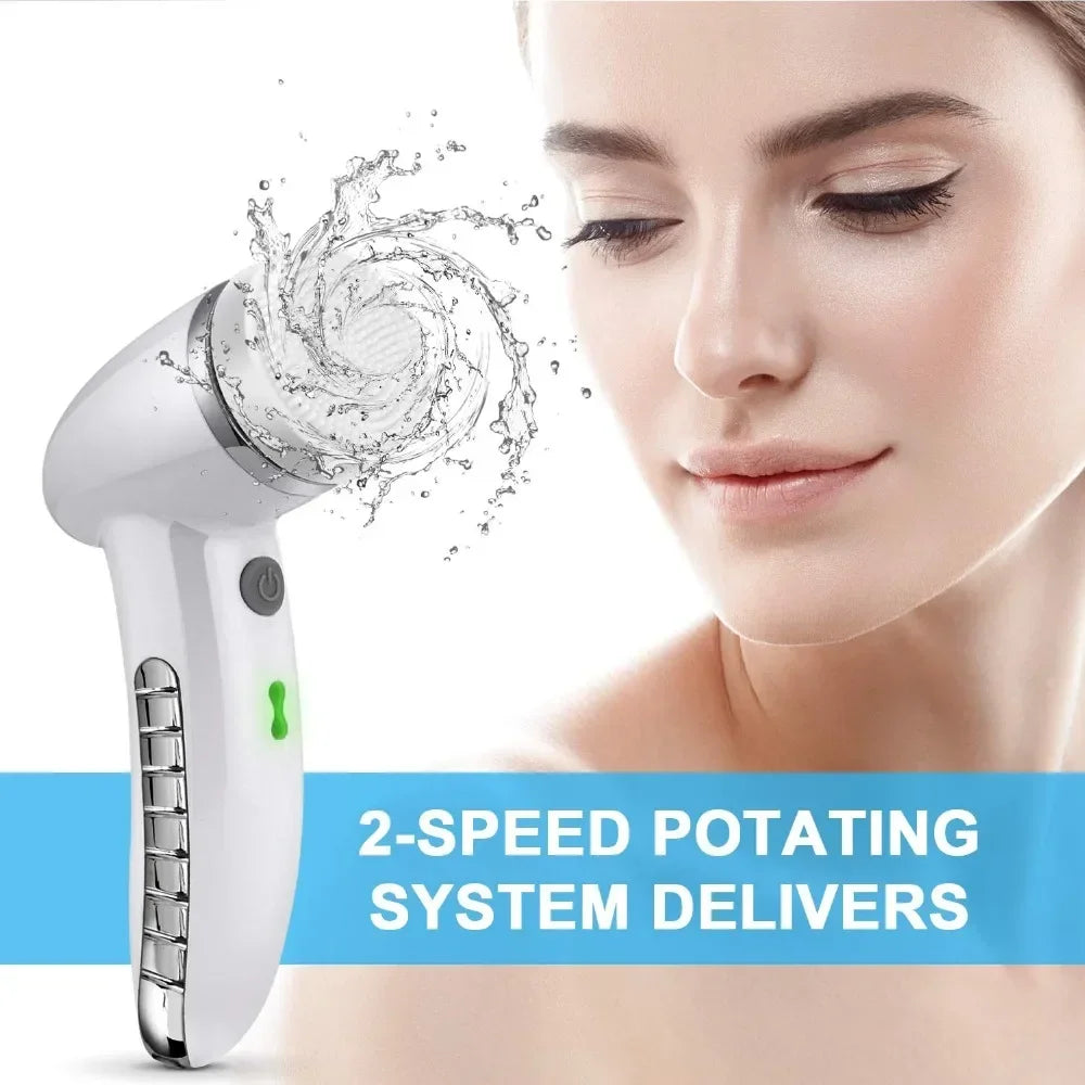 Electric Facial Spin Brush Cleansing Brush 4 In 1 Face Massager