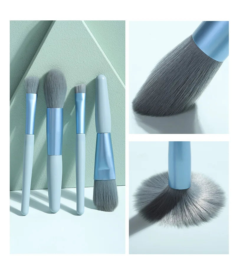 8 Makeup Brush Set Beginner Beauty Tool Student Short Handle Soft Brush