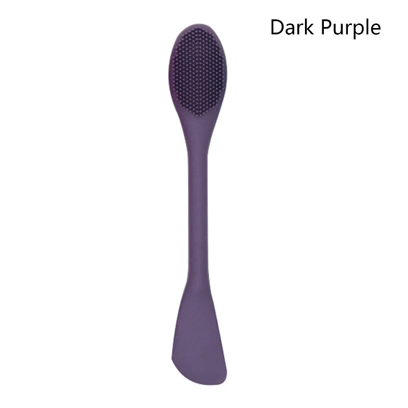 Double Head Silicone Facial Mask Brush Facial Massage Cleaning Brush