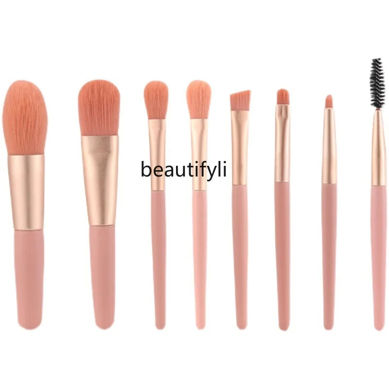 8 Makeup Brush Set Beginner Beauty Tool Student Short Handle Soft Brush