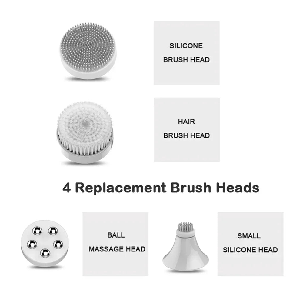 Electric Facial Spin Brush Cleansing Brush 4 In 1 Face Massager